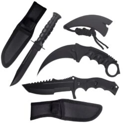 3 Pc Combo CSGO Black Tactical Fixed Blade Knife Set - Karambit, Huntsman, Combat Knife 5 3 Pc Combo CSGO Black Tactical Fixed Blade Knife Set - Karambit, Huntsman, Combat Knife -CUTLERY WHOLESALER Sales 20 099BK3 2