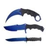 3 Pc Combo CSGO Blue Tactical Fixed Blade Knife Set - Karambit, Huntsman, Combat Knife 1 3 Pc Combo CSGO Blue Tactical Fixed Blade Knife Set - Karambit, Huntsman, Combat Knife -CUTLERY WHOLESALER Sales 20 099BL3 1