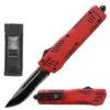 9" Automatic Dual Action Red Pitbull OTF Serrated Blade Knife 1 9" Automatic Dual Action Red Pitbull OTF Serrated Blade Knife -CUTLERY WHOLESALER Sales 228RD