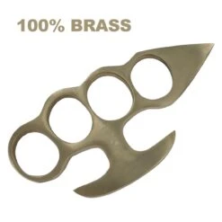 100% Pure Brass Knuckleduster Novelty Paper Weight Accessory