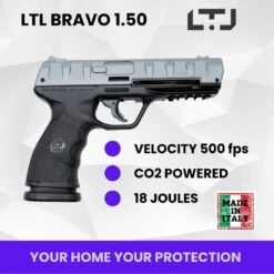 Bravo Grey 1.50 .50 Cal Self Defense Pepper Air Pistol Paintball Gun Marker Weapon -CUTLERY WHOLESALER Sales 440 149 BI 2