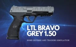 Bravo Grey 1.50 .50 Cal Self Defense Pepper Air Pistol Paintball Gun Marker Weapon -CUTLERY WHOLESALER Sales 440 149 BI 6