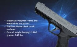 Bravo Grey 1.50 .50 Cal Self Defense Pepper Air Pistol Paintball Gun Marker Weapon -CUTLERY WHOLESALER Sales 440 149 BI 8