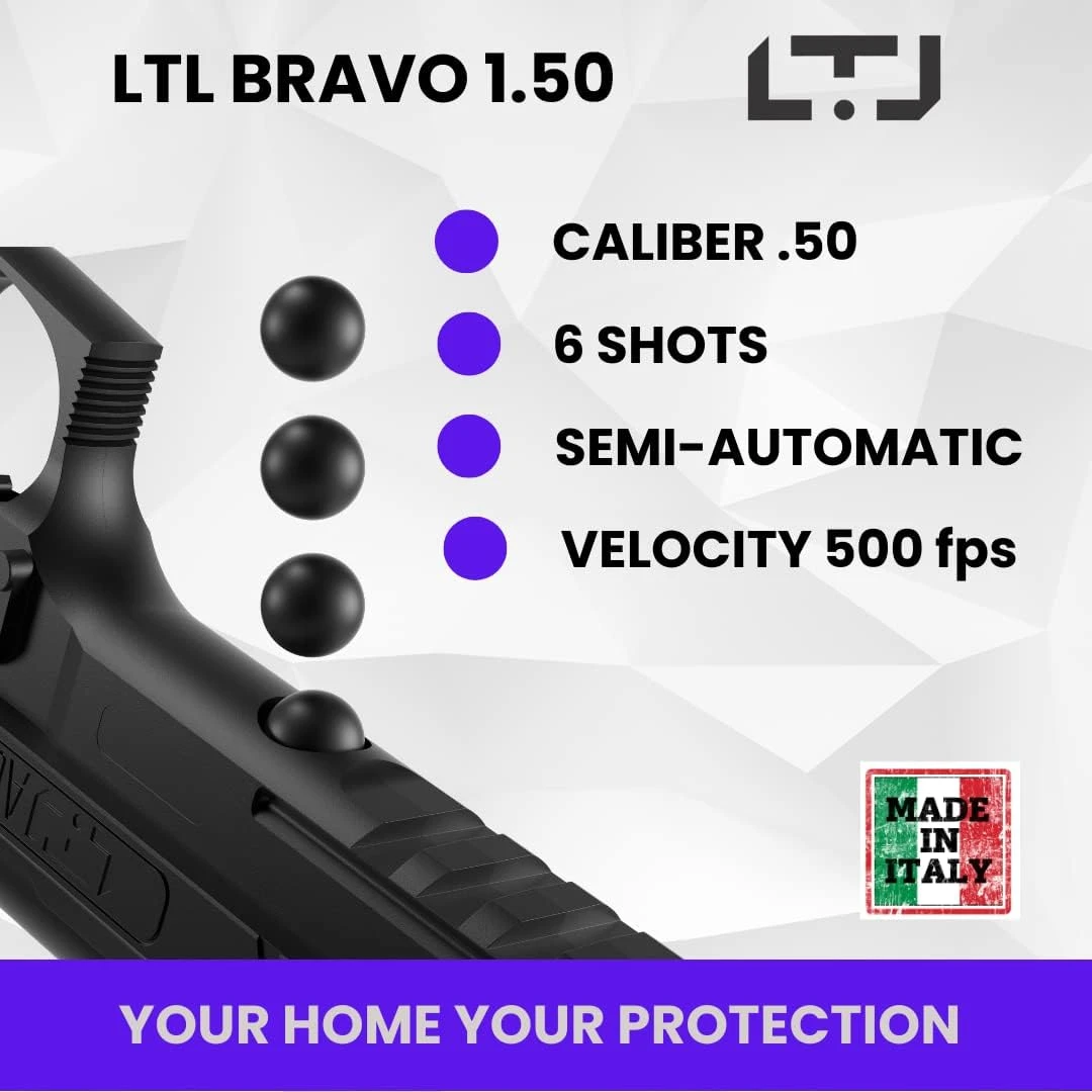 Bravo 1.50 .50 Cal Self Defense Pepper Air Pistol Paintball Gun Marker Weapon 5 Bravo 1.50 .50 Cal Self Defense Pepper Air Pistol Paintball Gun Marker Weapon - Image 3