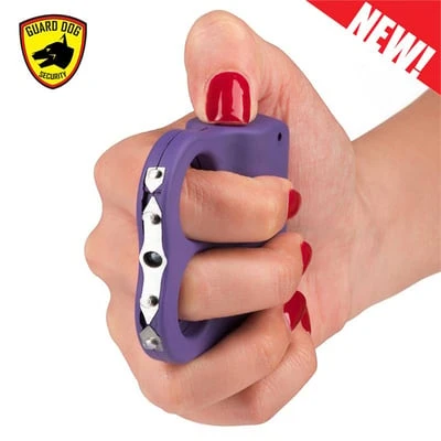I Do Two LED Knuckle Stun Gun Purple Self Defense Weapon Dual Sparks 3 I Do Two LED Knuckle Stun Gun Purple Self Defense Weapon Dual Sparks