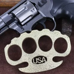USA Initial 100% Pure Brass Knuckle Paper Weight Accessory 9 USA Initial 100% Pure Brass Knuckle Paper Weight Accessory -CUTLERY WHOLESALER Sales 6A1 BN2847 4