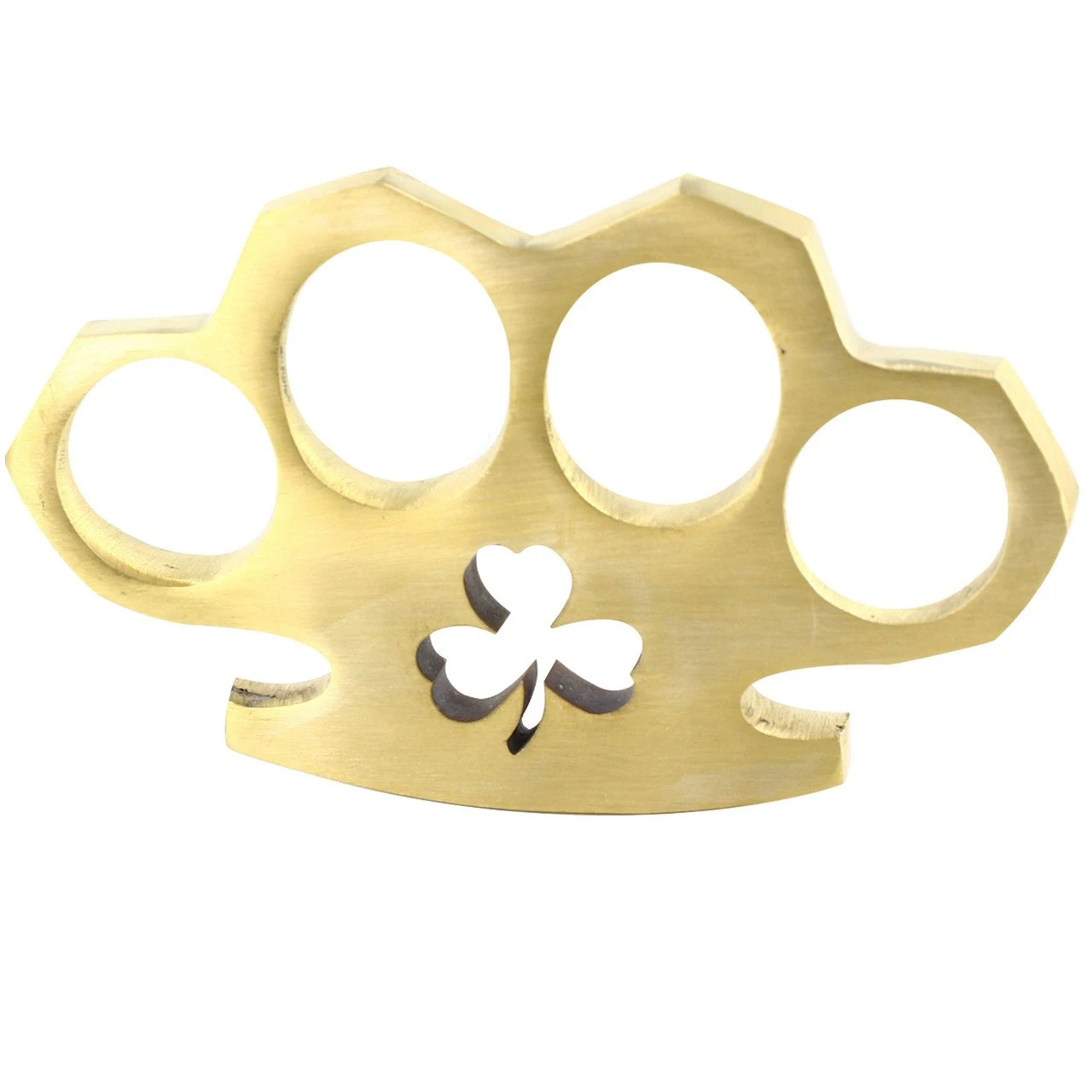 Shamrock Clover 100% Pure Brass Knuckle Novelty Paper Weight 3 Shamrock Clover 100% Pure Brass Knuckle Novelty Paper Weight