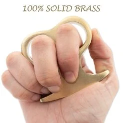 Solid Brass Two-Finger Knuckle Paper Weight 7 Solid Brass Two-Finger Knuckle Paper Weight -CUTLERY WHOLESALER Sales 6B2 BN2862