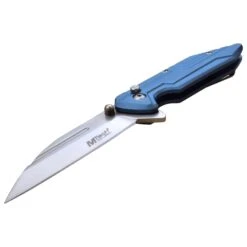 Mtech 7 Inch Manual Folding Pocket Knife Blue Aluminum Handle -CUTLERY WHOLESALER Sales 6L3 MT 1177BL 3