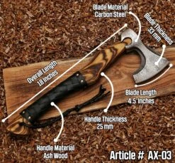 Handmade Norse Lion Functional Viking Axe Hatchet -CUTLERY WHOLESALER Sales AX03 8