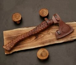 Custom Hand Forged Carbon Steel Axe With Rose Wood Shaft -CUTLERY WHOLESALER Sales AX06 5