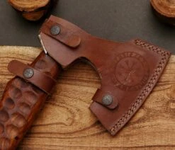 Custom Hand Forged Carbon Steel Axe With Rose Wood Shaft -CUTLERY WHOLESALER Sales AX06 7