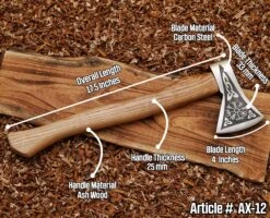 Vegvisir Viking Compass Axe Camping Hatchet 17 Vegvisir Viking Compass Axe Camping Hatchet -CUTLERY WHOLESALER Sales AX12 8