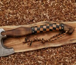 Vine Viking Axe With Leather Wrapped Ash Wood Handle -CUTLERY WHOLESALER Sales AX4 3