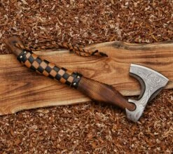 Vine Viking Axe With Leather Wrapped Ash Wood Handle -CUTLERY WHOLESALER Sales AX4 5