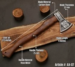 Hand Forged Celtic Viking Battle Axe -CUTLERY WHOLESALER Sales AX7 8