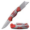 Busted Knuckle Garage Manual Folding Red Knife With Utility Cutter Blade -CUTLERY WHOLESALER Sales BKG FDR002