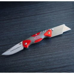 Busted Knuckle Garage Manual Folding Red Knife With Utility Cutter Blade 9 Busted Knuckle Garage Manual Folding Red Knife With Utility Cutter Blade -CUTLERY WHOLESALER Sales BKG FDR002 5