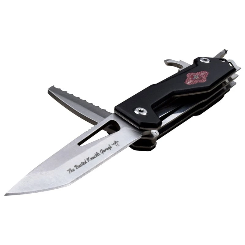 Busted Knuckle Garage Manual Folding Black Knife With Multi Tools 4 Busted Knuckle Garage Manual Folding Black Knife With Multi Tools - Image 2