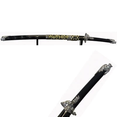 Dragon Samurai Katana Sword With Two Throwing Knives 3 Dragon Samurai Katana Sword With Two Throwing Knives