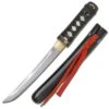 Hand Sharpened Carbon Steel Tanto With Black Lacquer Scabbard -CUTLERY WHOLESALER Sales DBT02.1