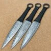 Pack Of 3 Damascus Throwing Kunai Knife, Sharp Throwers - 12 Inches -CUTLERY WHOLESALER Sales DM1118TH