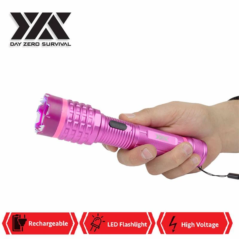 DZS Pink Delta Stun Gun 10 Million Volt Rechargeable With LED Flashlight 3 DZS Pink Delta Stun Gun 10 Million Volt Rechargeable With LED Flashlight