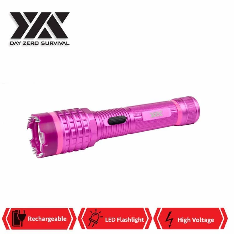 DZS Pink Delta Stun Gun 10 Million Volt Rechargeable With LED Flashlight 4 DZS Pink Delta Stun Gun 10 Million Volt Rechargeable With LED Flashlight - Image 2
