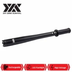 DZS Tactical LED Self Defense Stun Gun Baton Rechargeable -CUTLERY WHOLESALER Sales DZS35000BK2
