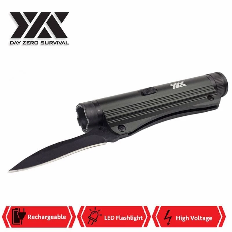 DZS 3 In 1 Multi Tool Rechargeable Stun Gun, FlashLight And Folding Knife 4 DZS 3 In 1 Multi Tool Rechargeable Stun Gun, FlashLight And Folding Knife - Image 2