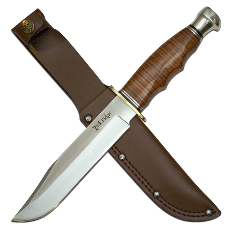 11.5 Inch Elk Ridge Fixed Blade Full Tang Hunting Bowie Knife 3 11.5 Inch Elk Ridge Fixed Blade Full Tang Hunting Bowie Knife