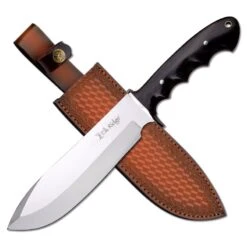 Elk Ridge Fixed Blade Hunting Knife W Leather Sheath