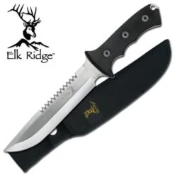 Elk Ridge 12.5 Inch Overall Hunting Knife With Nylon Sheath