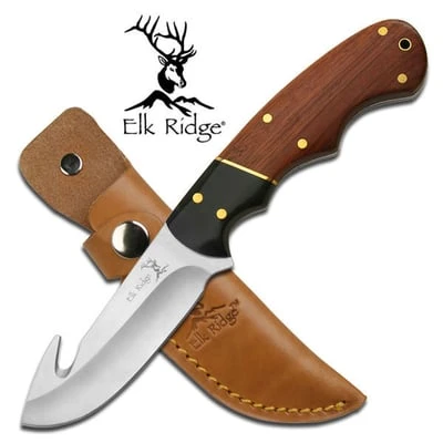 7 Inch Overall Gut Hook Hunting Knife With Sheath 3 7 Inch Overall Gut Hook Hunting Knife With Sheath