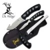 3 Pcs Elk Ridge Hunting Knife Set With Sheath
