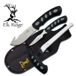 3 Pcs Elk Ridge Hunting Knife Set With Sheath
