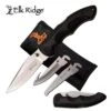 Elk Ridge Folding Knife 3 Interchangeable Blades Nylon Sheath Black -CUTLERY WHOLESALER Sales ER942BK
