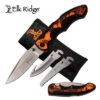 Elk Ridge Folding Knife 3 Interchangeable Blade Orange Nylon Sheath -CUTLERY WHOLESALER Sales ER942OC
