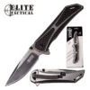 Elite Tactical Manual Folding Pocket Knife Black Handle -CUTLERY WHOLESALER Sales ET 1008