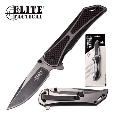Elite Tactical Manual Folding Pocket Knife Black Handle 3 Elite Tactical Manual Folding Pocket Knife Black Handle