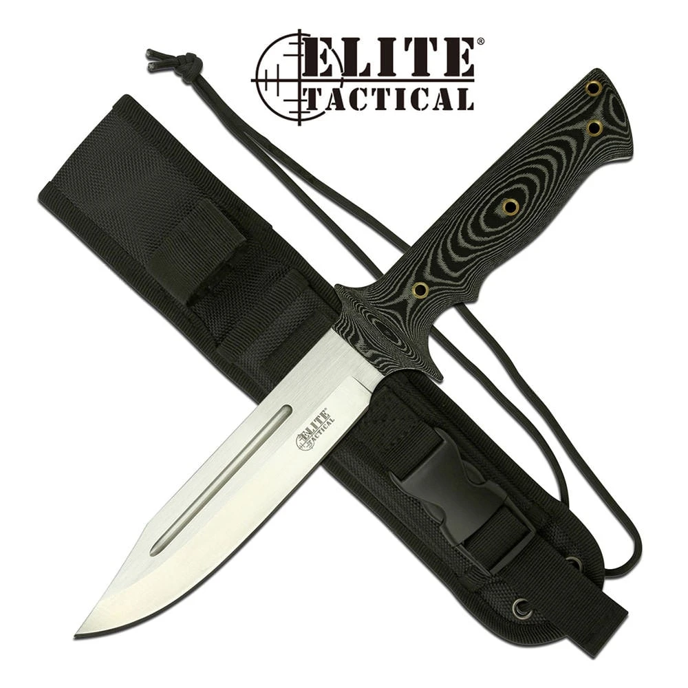 Elite Tactical Bowie Knife 12 Inch Fixed Blade Knife Micarta Handle 3 Elite Tactical Bowie Knife 12 Inch Fixed Blade Knife Micarta Handle