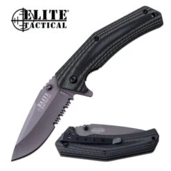 Elite Tactical Pocket Knife G10 Handle Spring Assisted Knife