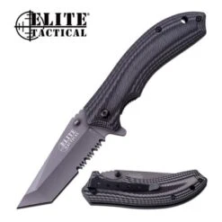 Elite Tactical Pocket Knife 7.5 Inch G10 Handle Spring Assisted Knife