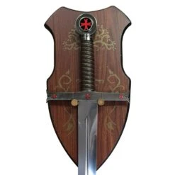 Crusader Knight Templar Red Cross Sword With Wall Mount 7 Crusader Knight Templar Red Cross Sword With Wall Mount -CUTLERY WHOLESALER Sales FL199117 2
