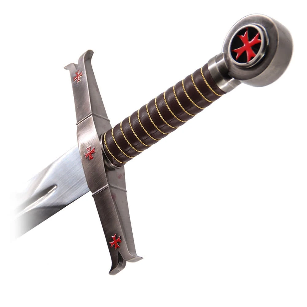 Crusader Knight Templar Red Cross Sword With Wall Mount 6 Crusader Knight Templar Red Cross Sword With Wall Mount - Image 4