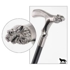 36" John Snow Wolf Steel Metal Gentlemen Walking Cane Stick -CUTLERY WHOLESALER Sales FL20417 3