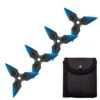 4 Pc Black/Blue Finish Three-Pointed Triangle Throwing Ninja Stars Shuriken -CUTLERY WHOLESALER Sales FL20704 5