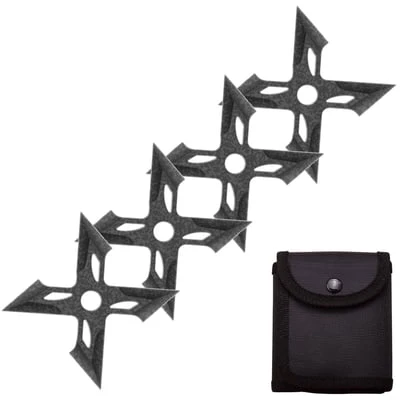 4 Pc Stonewash Finish Four-Pointed X Throwing Ninja Stars Shuriken 3 4 Pc Stonewash Finish Four-Pointed X Throwing Ninja Stars Shuriken