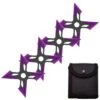 4 Pc Black/Purple Finish Four-Pointed X Throwing Ninja Stars Shuriken -CUTLERY WHOLESALER Sales FL20706 6
