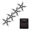 4 PC Set Black/Stain Finish Ninja Throwing Stars Shuriken Knife Curve Blade Five-Sided -CUTLERY WHOLESALER Sales FL20707 2